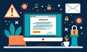 oszustwo, e-mail, cyberbezpieczeństwo, fałszywa wiadomość, nigerijski książę, spadek, oszust, komputer, alert, oszustwa inter